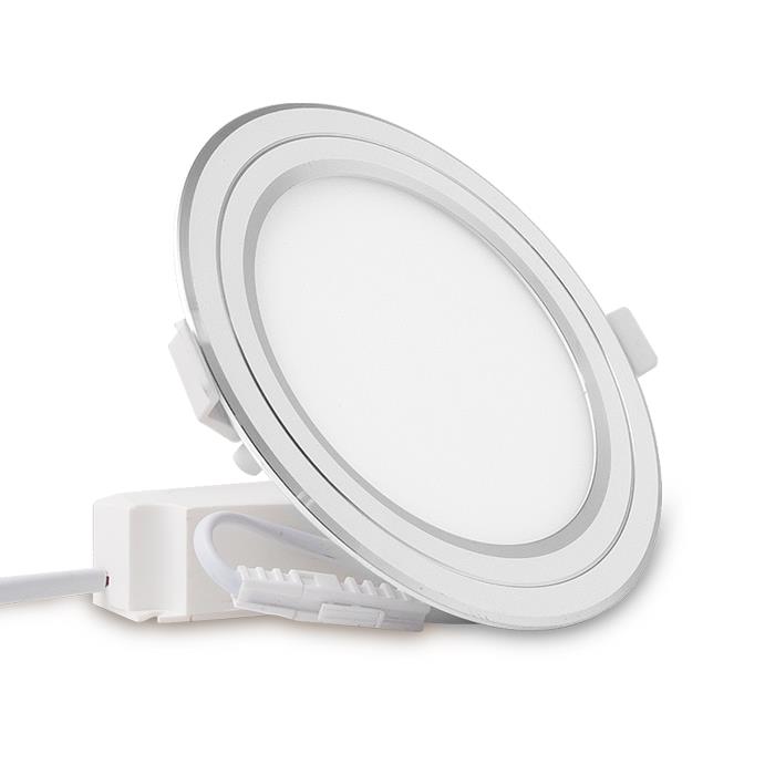 LED Panel tròn PT05 Viền Bạc