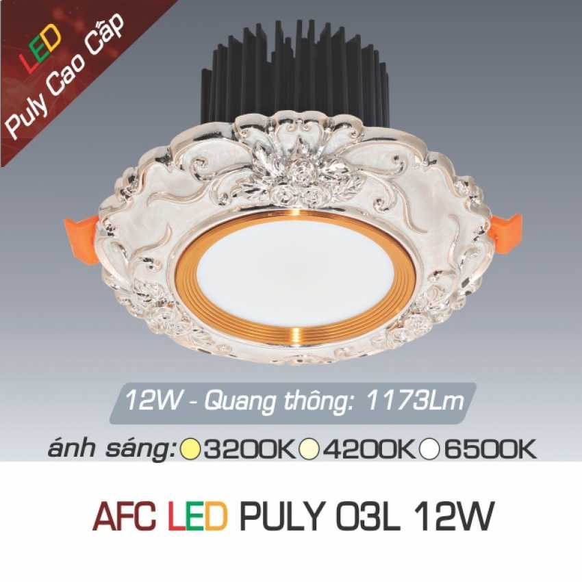 Đèn âm trần trang trí Anfaco AFC PULY 03L Led 12W