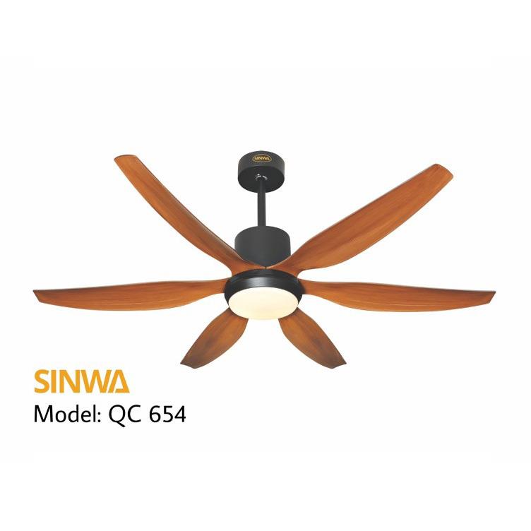 Quạt trần Sinwa 6 cánh nhựa ABS QC654 DC