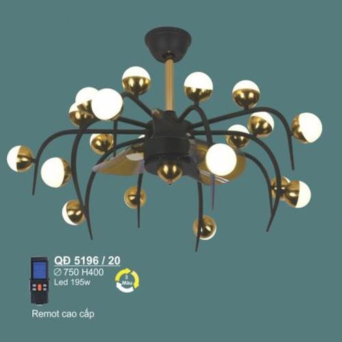 Quạt trần đèn Sano QĐ 5196/20 Ø750*W400