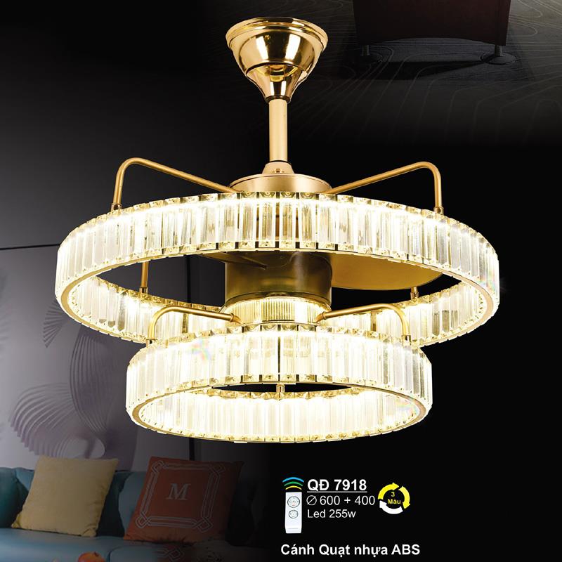 Quạt trần đèn Sano QĐ 7918 - LED 255W