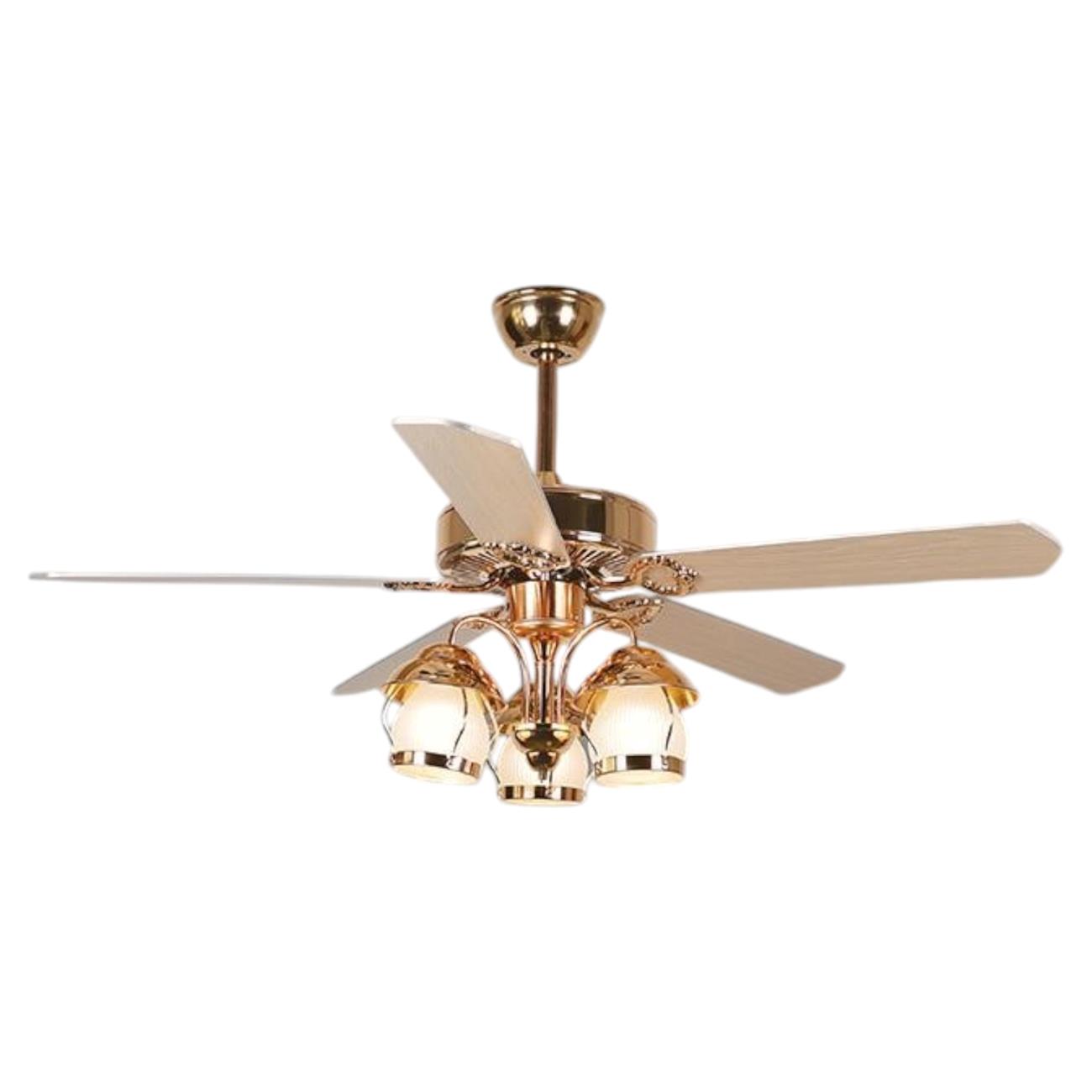 Quạt trần đèn Sano 5 cánh gỗ QĐ 7926/5 - E27*3