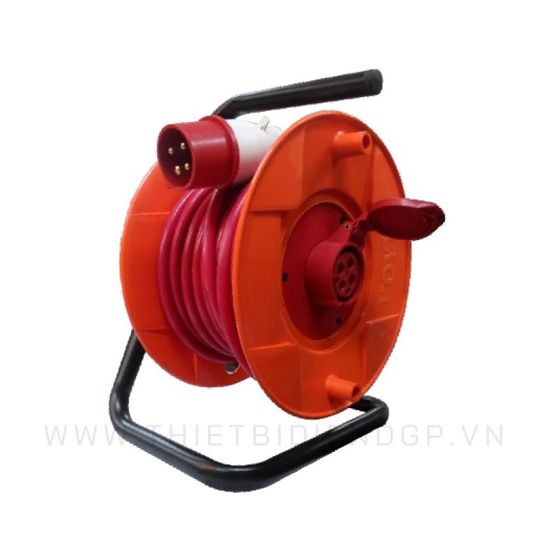 Ổ cắm kéo dài quay tay Rulo cuộn dây và ổ cắm 3 pha 4 dây LiOA 16A QT3P16CCA