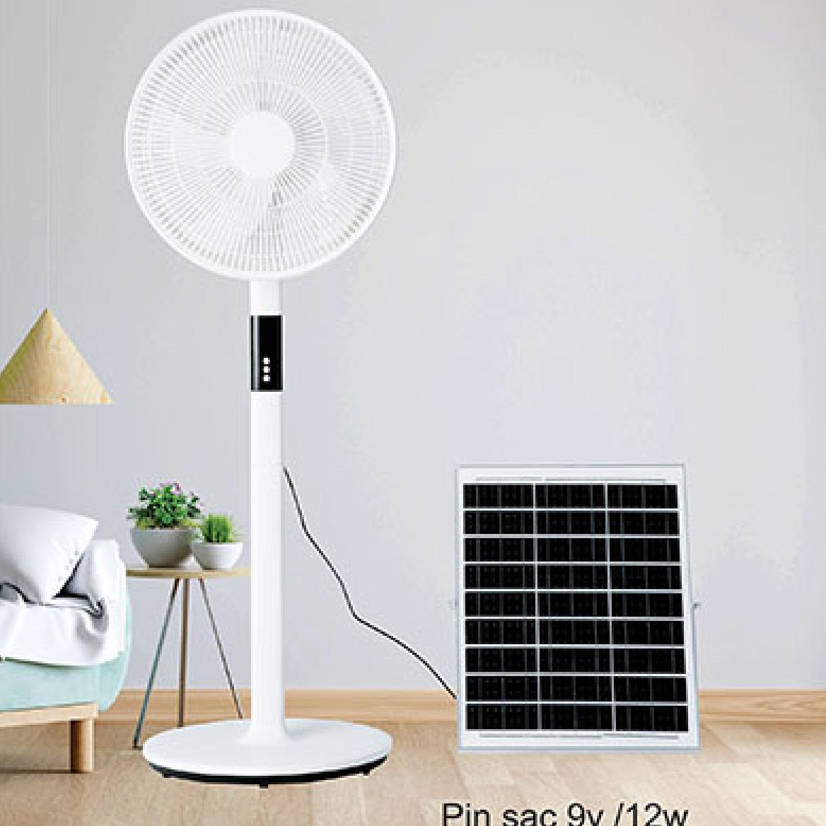 Quạt đứng NLMT Sano SOLAR - QS09/30W Ø400*H1150