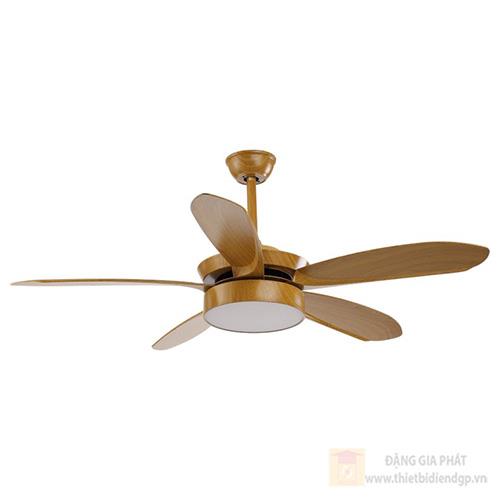 Quạt đèn cánh nhựa ABS vân gỗ sáng, thân màu vân gỗ sáng đường kính 1422mm - led 3 CĐ - 30W