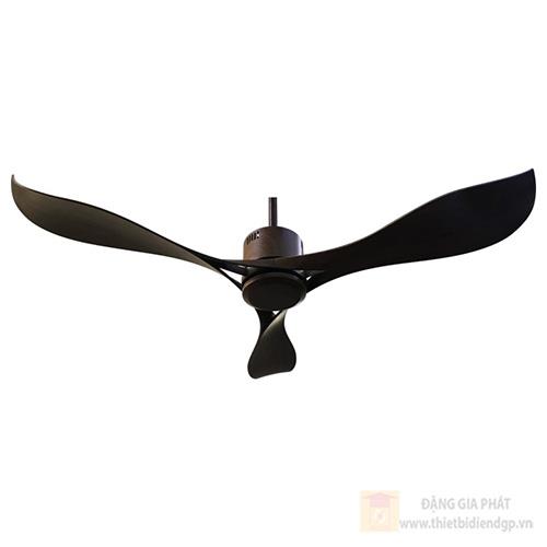 Quạt trần 355 Decor QT36 3 cánh nhựa ABS vân gỗ tối