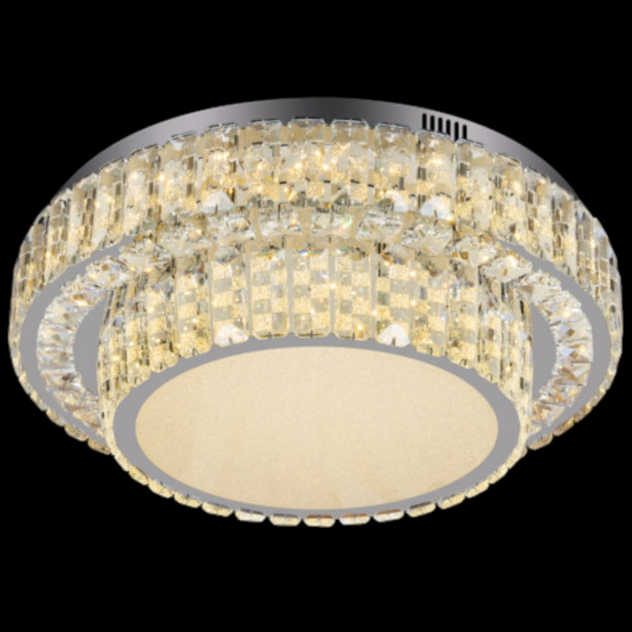 Đèn mâm tròn pha lê Andora Ø500*H160 - LED 75W - 3CĐ + Remote