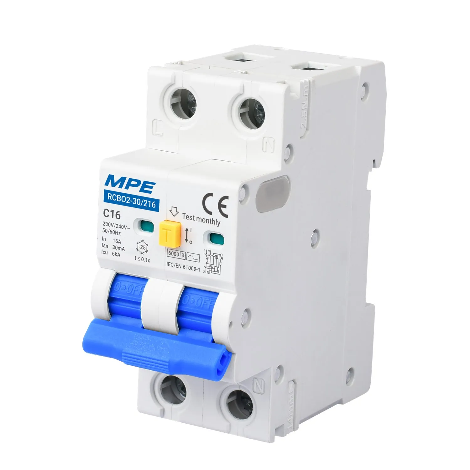 RCBO MPE RCBO2 2 cực 30mA 6kA