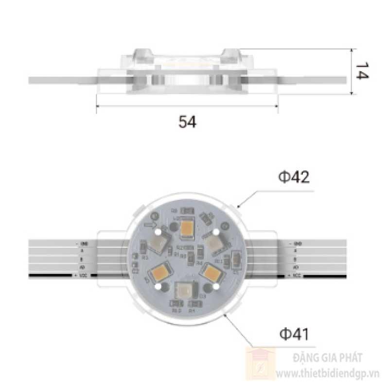 Đèn led điểm đổi màu 1.5W