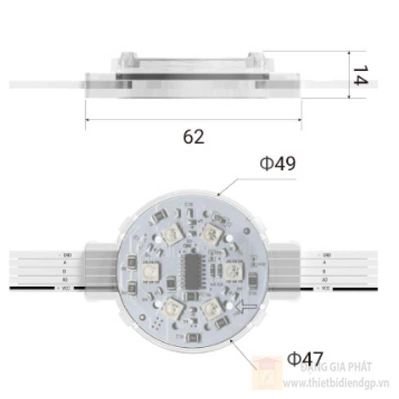 Đèn led điểm đổi màu 1.5W