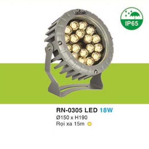Đèn rọi thân cây Ø150 x H 190, Rọi xa 15m, ánh sáng vàng 18W