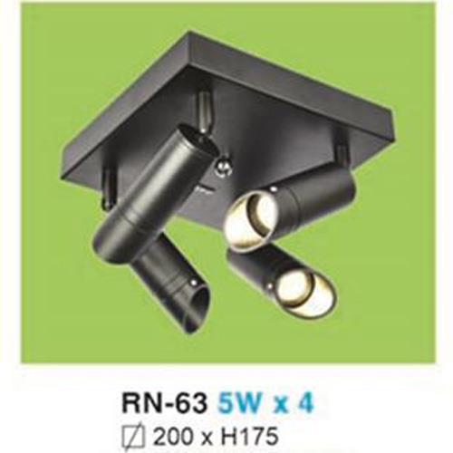 Đèn rọi led vuông Ø200 x H175 - 5W x 4