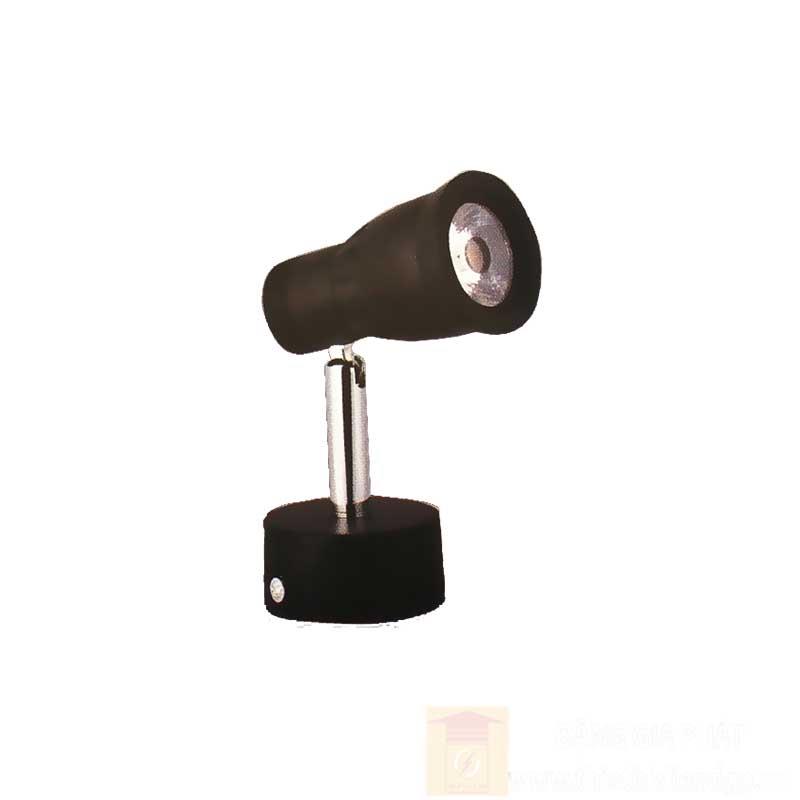 Đèn led chiếu điểm Ø50*H140-7W, vỏ đen ánh sáng trắng, vàng