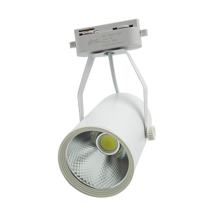Đèn rọi ray COB 20W, dạng ống bơ vỏ trắng