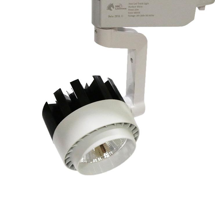 Đèn rọi ray COB 20W, dạng khuỷu, vỏ trắng