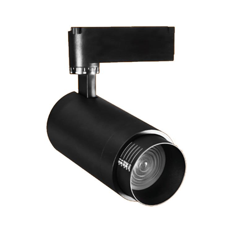 Đèn rọi ray Zoom (130LM/W) vỏ đen, ánh sáng trung tính