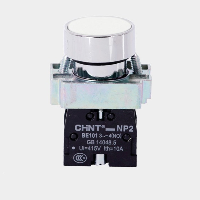 Nút nhấn nhả CHINT viền kim loại NP2-BA