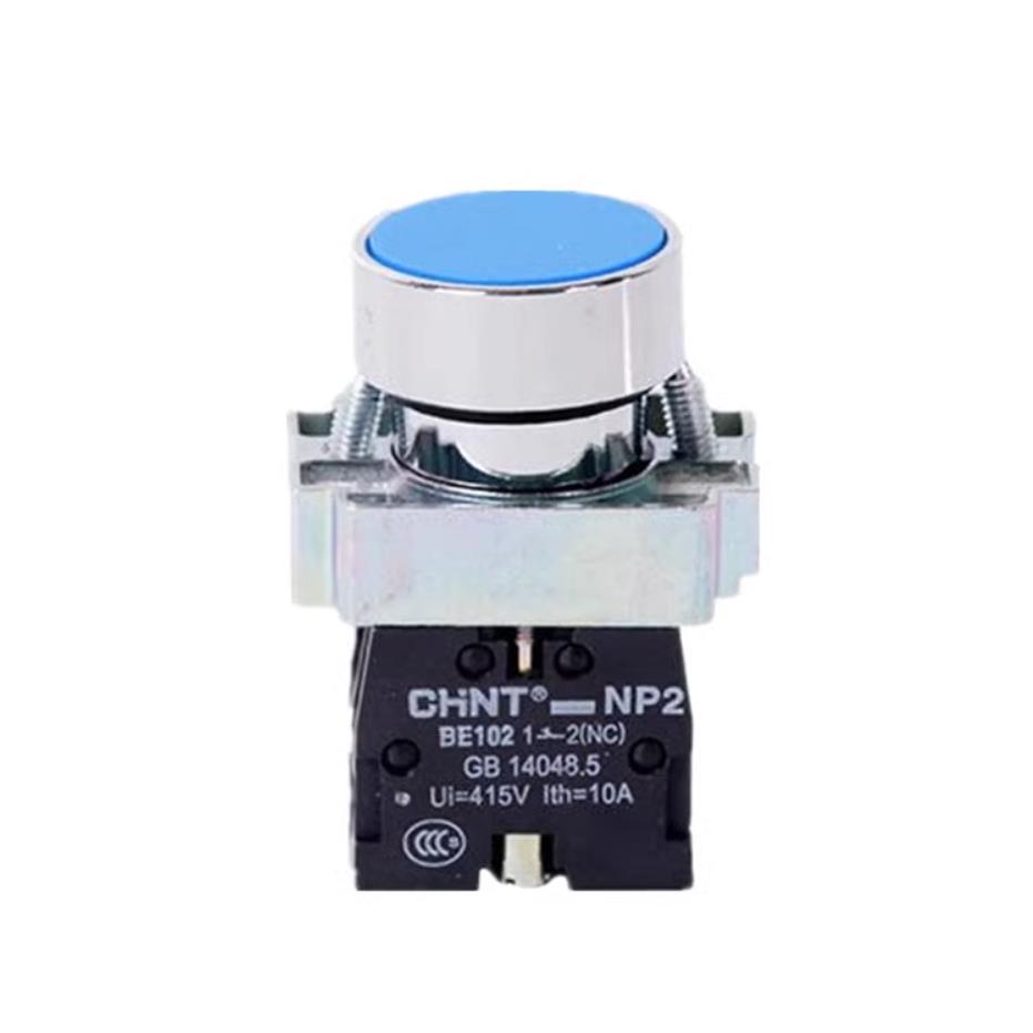 Nút nhấn nhả không đèn CHINT NP2-BA61 màu xanh dương