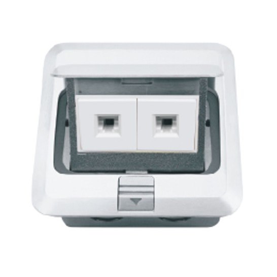 Ổ cắm điện thoại và mạng âm sàn Uten S-TEL/PC