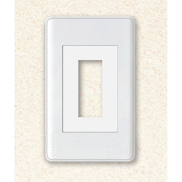 Mặt aptomat đơn Roman GA0071-BT màu trắng bóng