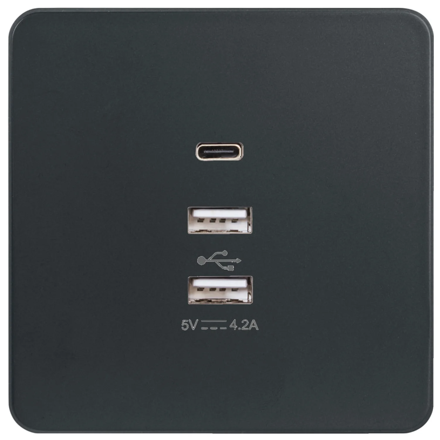 Ổ cắm 3 USB (2 *USB+ 1*USB type C) màu đen