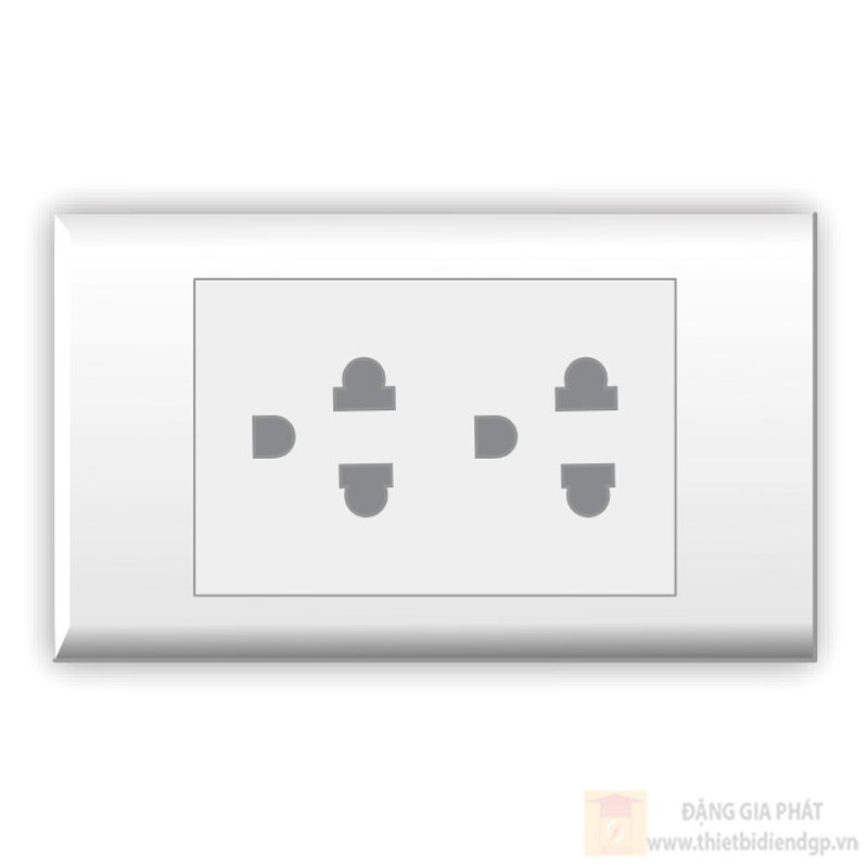 Ổ cắm đôi 3 chấu 16A LiOA SE182U3