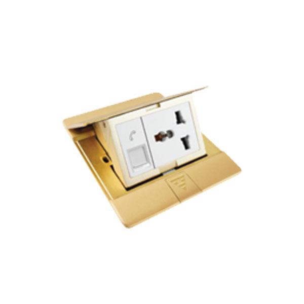 Ổ đơn 3 chấu đa năng + Ổ điện thoại SEF3704