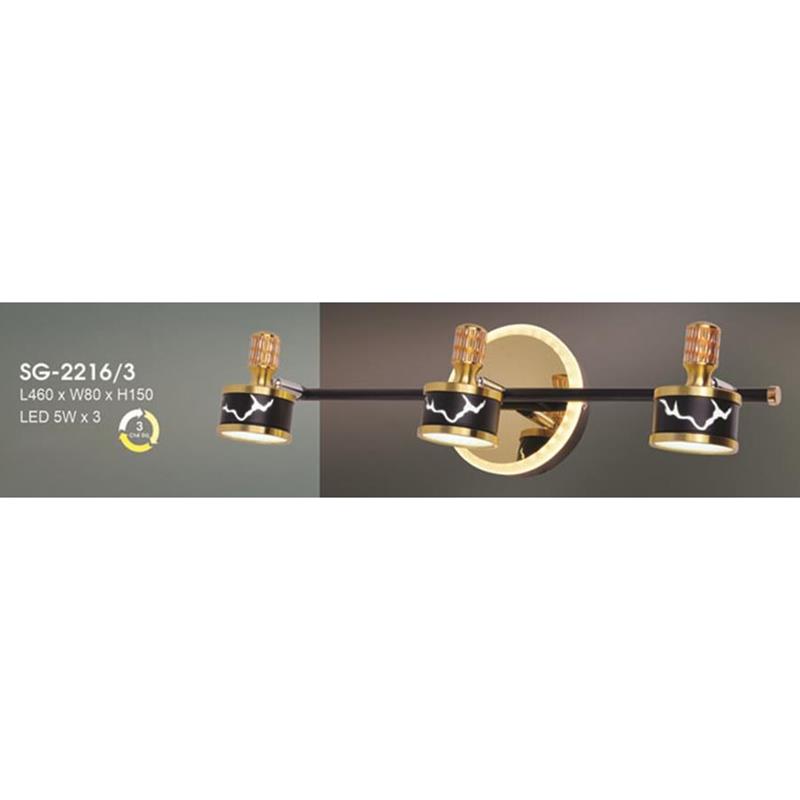 Đèn soi gương Hufa L460*W80*H150, 5W*3, 3 màu ánh sáng