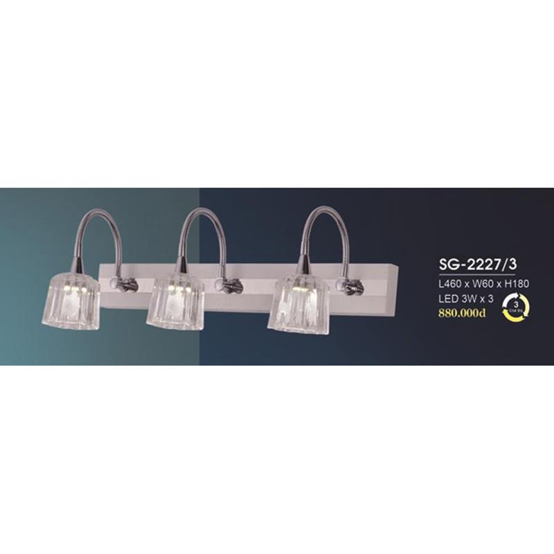 Đèn soi gương Hufa L460*W60*H180, 3W*3, 3 màu ánh sáng