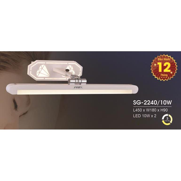 Đèn soi gương Hufa L450*W180*H90, 10W*2, 3 màu ánh sáng