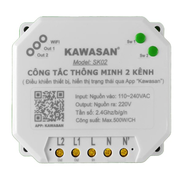 Công tắc điều khiển từ xa Kawasan SK02 500W