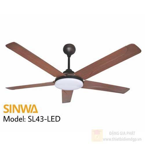 Quạt trần Sinwa 5 cánh nhựa SL43_LED