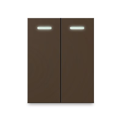 Hạt công tắc đôi 1 chiều Grimma G8CK2112 size M mặt nhựa vân xước