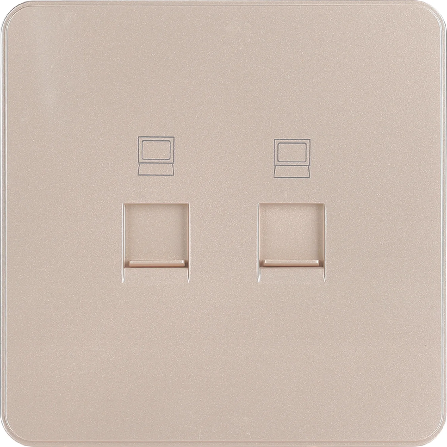 Ổ cắm mạng đôi RJ45 Cat 5e màu gold