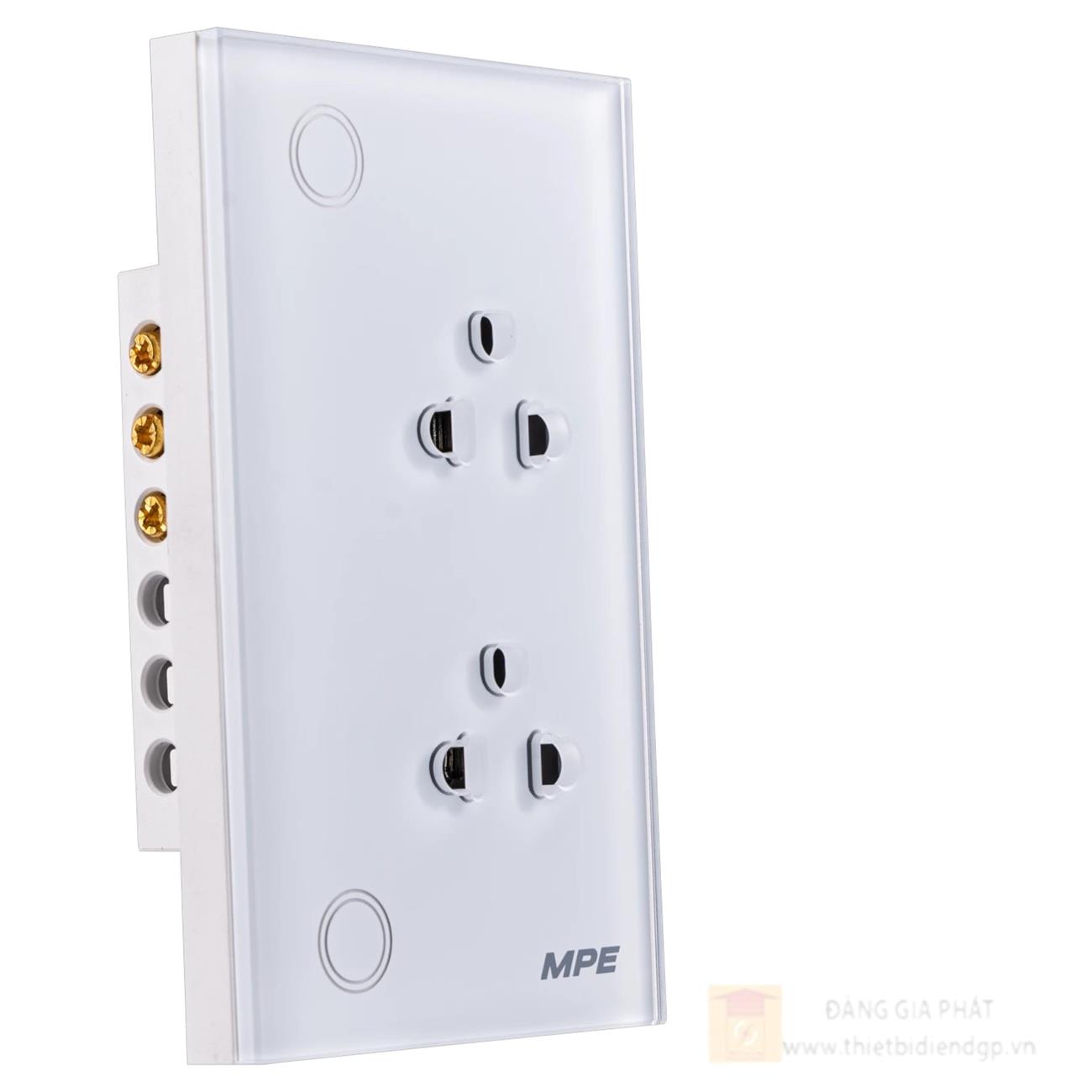 Ổ cắm đôi 3 chấu thông minh chữ nhật