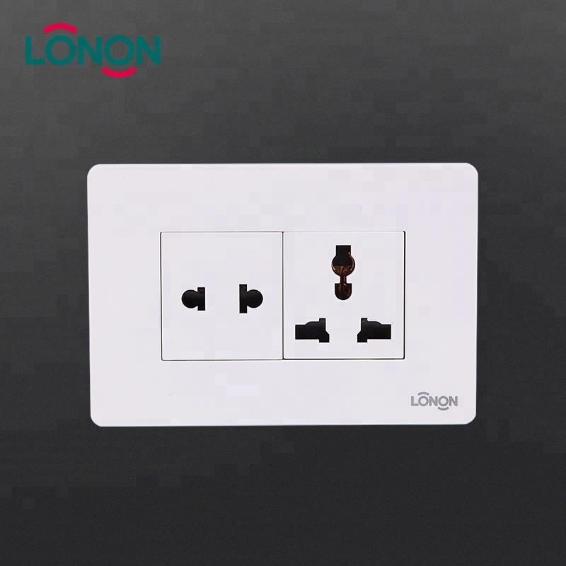 Ổ cắm 2 chấu + ổ cắm đa năng 16A 250V