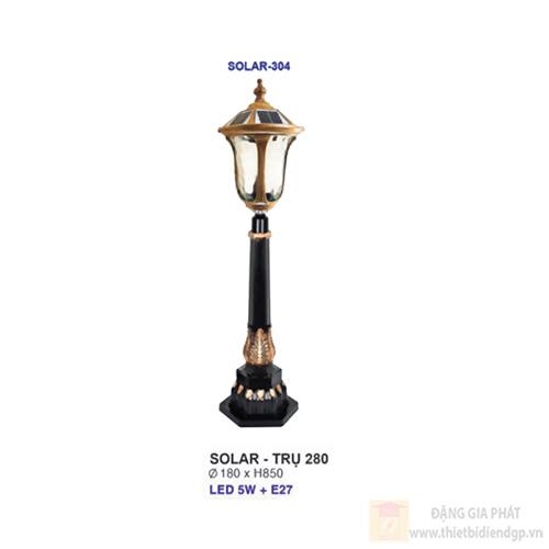 Đèn trụ sân vườn SOLAR - TRỤ 280 Ø180 x H850 LED 5W + E27