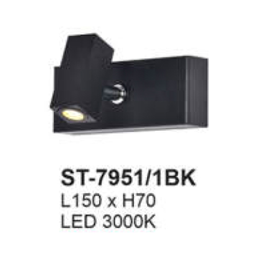 Đèn soi gương, sọi tranh Andora ST-7951 màu đen - LED 3000K