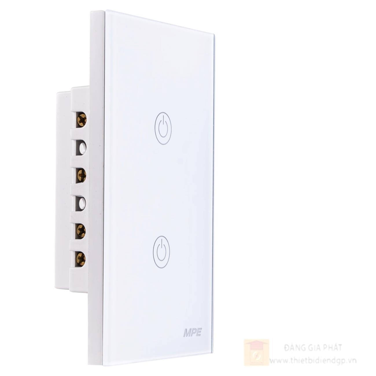 Mặt 2 công tắc chữ nhật Zigbee