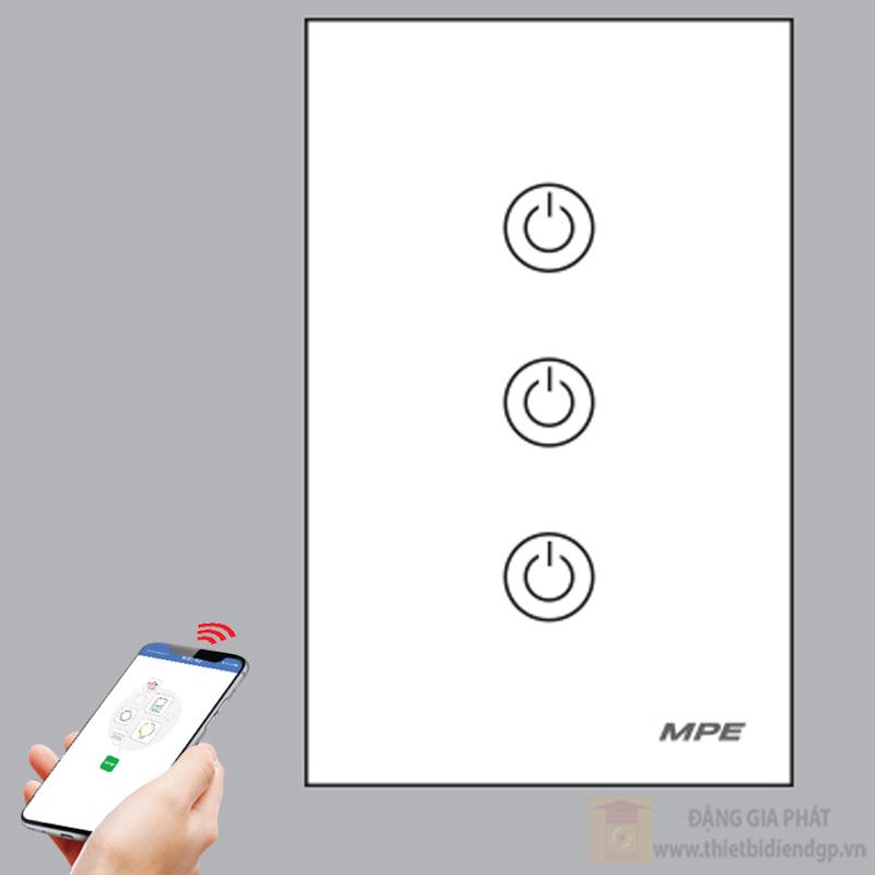 Mặt 3 công tắc chữ nhật Zigbee