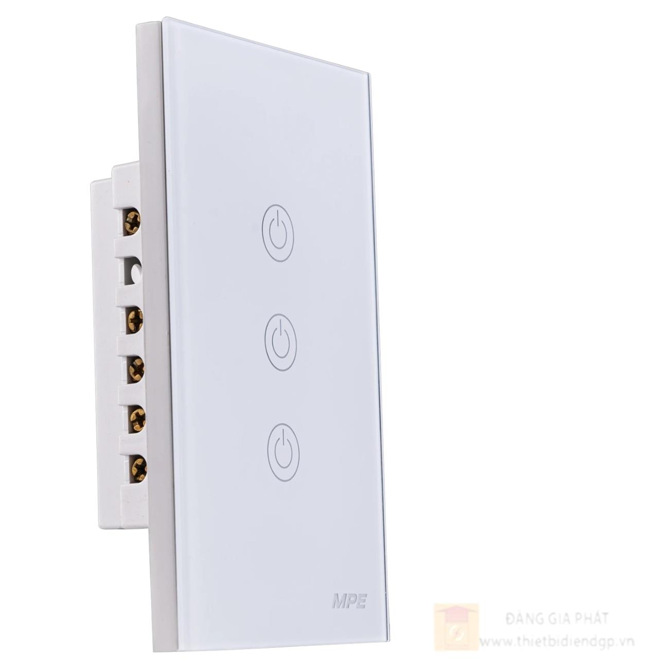 Mặt 3 công tắc chữ nhật Zigbee