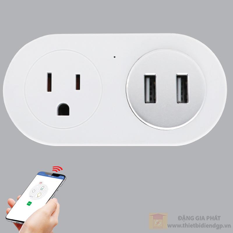 Ổ cắm thông minh MPE Smart wifi 16A+2USB2.4A