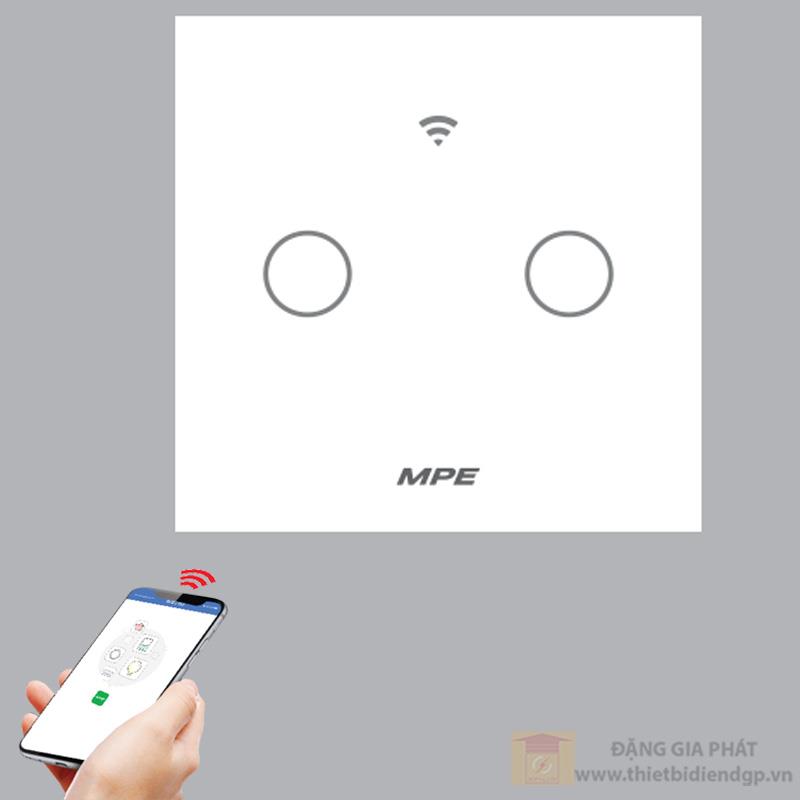 Mặt 2 công tắc wifi (vuông)