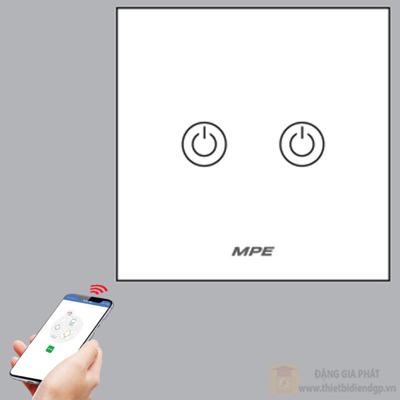 Mặt 2 công tắc vuông Zigbee