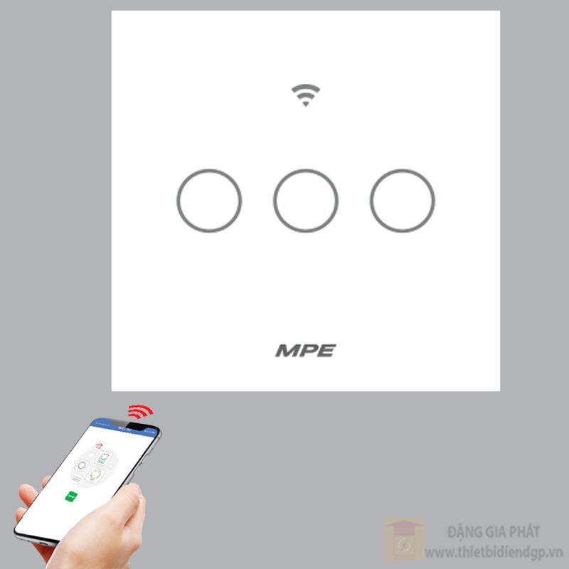 Mặt 3 công tắc wifi (vuông)