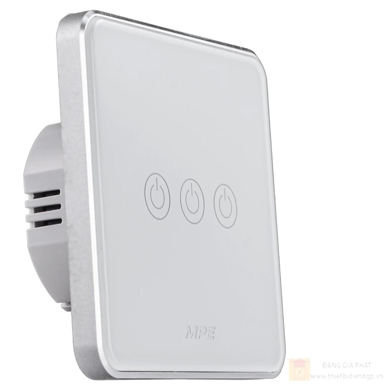 Mặt 3 công tắc vuông Zigbee