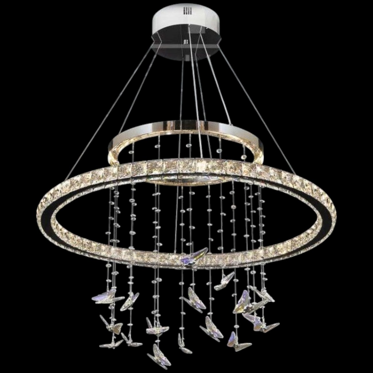 Đèn thả pha lê Euroto T-113 Ø900*H2000