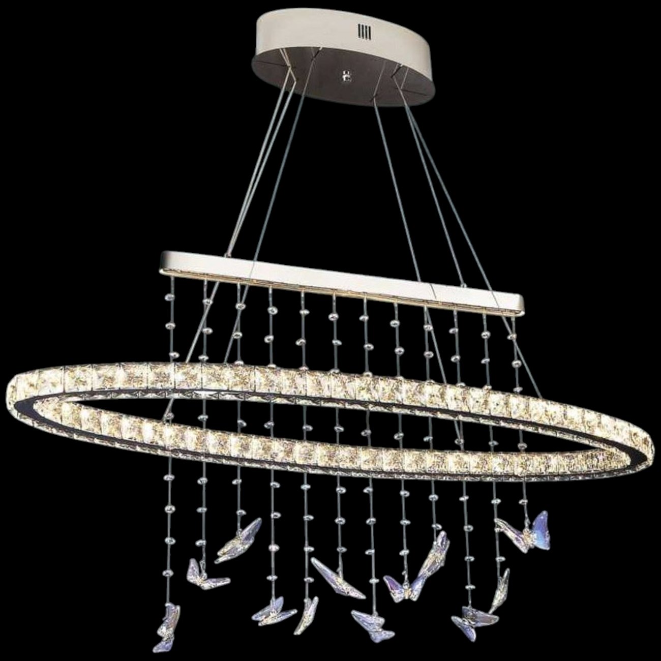 Đèn thả pha lê Euroto T-115 L1200*W380*H2000