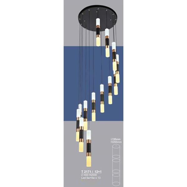 Đèn treo Sano led 5W+5W*13 - Ø400*H2000mm