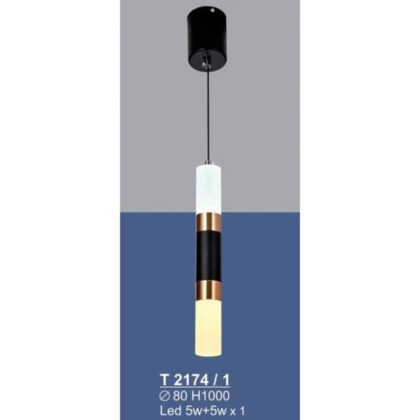 Đèn treo Sano led 5W+5W*1 - Ø80*H1000mm